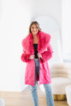 HAZEL & OLIVE All About Pink Vegan Leather Coat - Pink