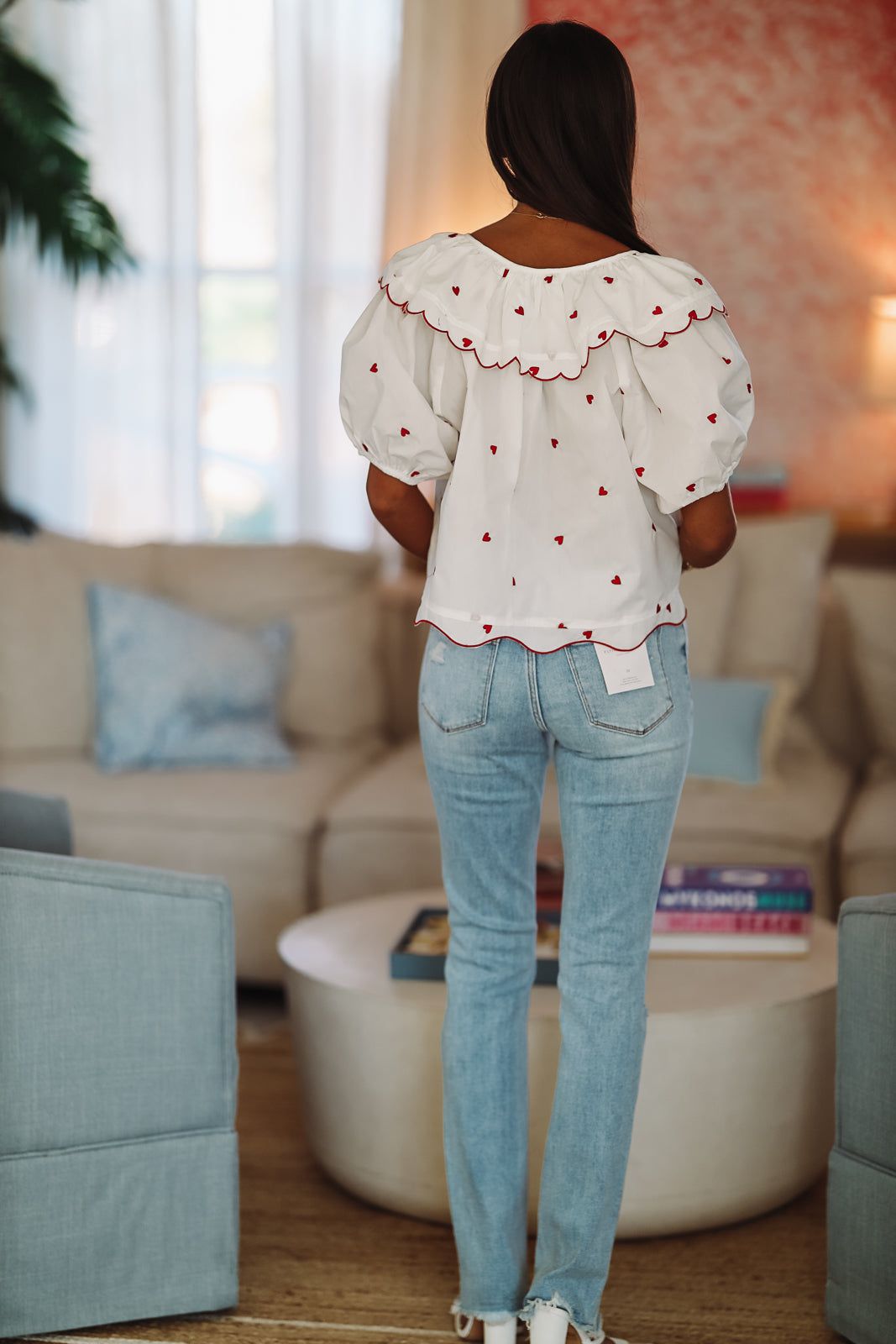 All Hearts About It Crop Top - White and Red-HAZEL & OLIVE-Small-