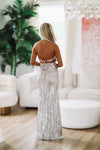 All That Glitters Maxi Dress - Champagne Silver-HAZEL & OLIVE-Small-