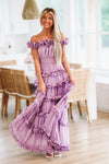 HAZEL & OLIVE All the Attention Maxi Gown - Lavender