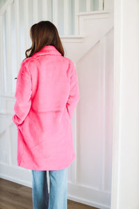Always A Pink Girl Coat - Hot Pink-HAZEL & OLIVE-XSmall-