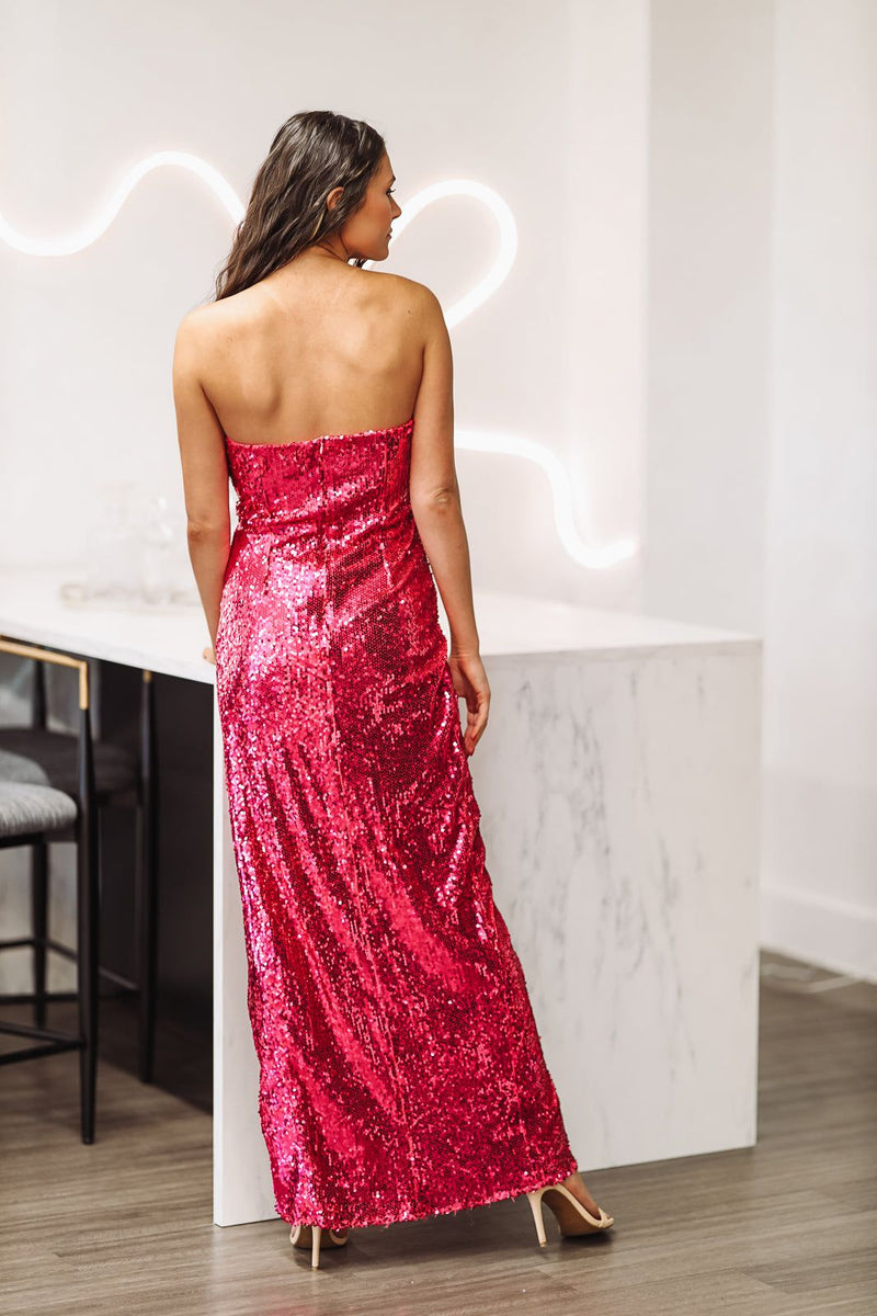 Amuse Me Maxi Dress- Pink-HAZEL & OLIVE-Small-