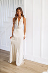 Andie Satin Maxi Dress - Champagne-HAZEL & OLIVE-Small-