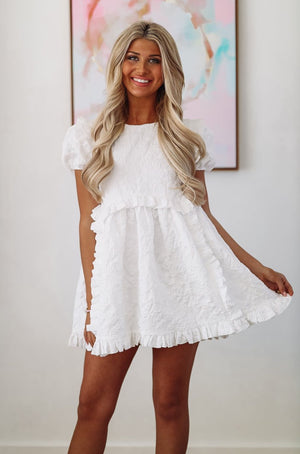 HAZEL & OLIVE Angel Baby Mini Dress - White