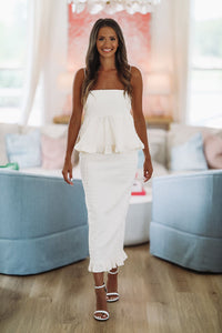 Another Love Crop Top and Midi Skirt Set - Cream-HAZEL & OLIVE-Small-