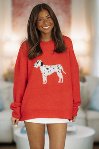 Hazel & Olive ARW0280/11 Pawsitively Cozy Sweater - Red