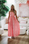 Aztec Princess Maxi Dress - Pink-HAZEL & OLIVE-Small-