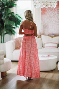 Aztec Princess Maxi Dress - Pink-HAZEL & OLIVE-Small-