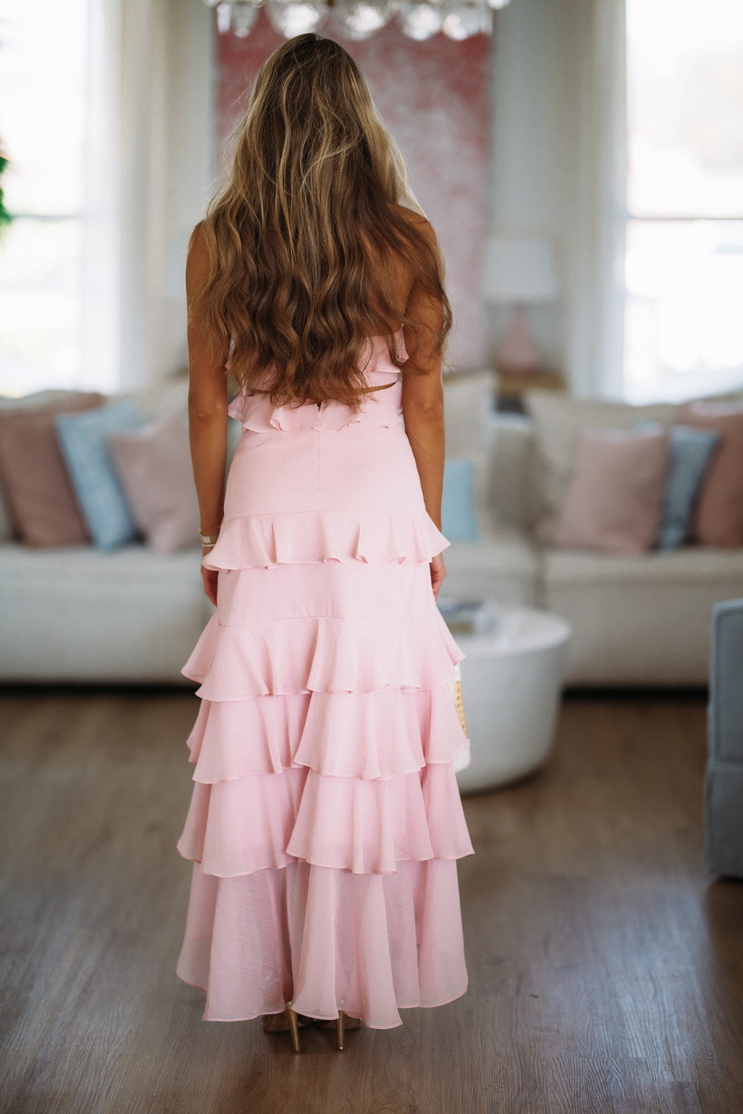First Class Maxi Dress - Pink, Large | Hazel and Olive