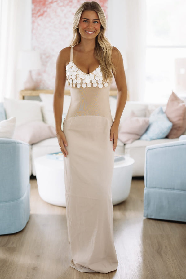 Hazel & Olive BD12849/CW Effortless Energy Maxi Dress - Natural