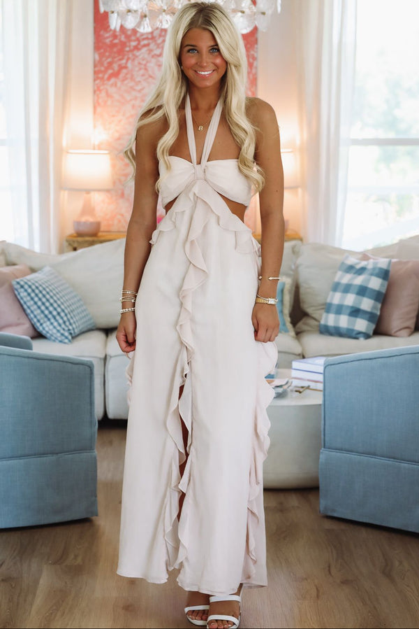 Haute in the Hamptons Maxi Dress - Cream-Hazel & Olive BD13009S-Small-