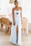 HAZEL & OLIVE Beauty Bliss Maxi Gown - Light Blue