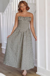 Bennett Maxi Dress - Navy Blue and Taupe-HAZEL & OLIVE-Small-