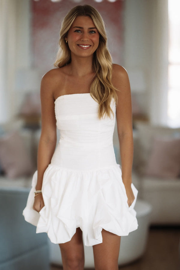 Hazel & Olive BID3896 Odette Mini Dress - White