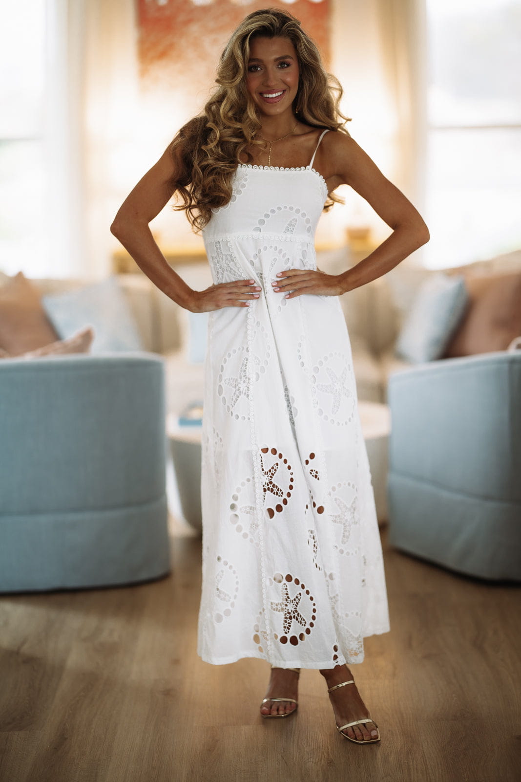 Hazel & Olive BID4136 Happy Days Ahead Maxi Dress - White