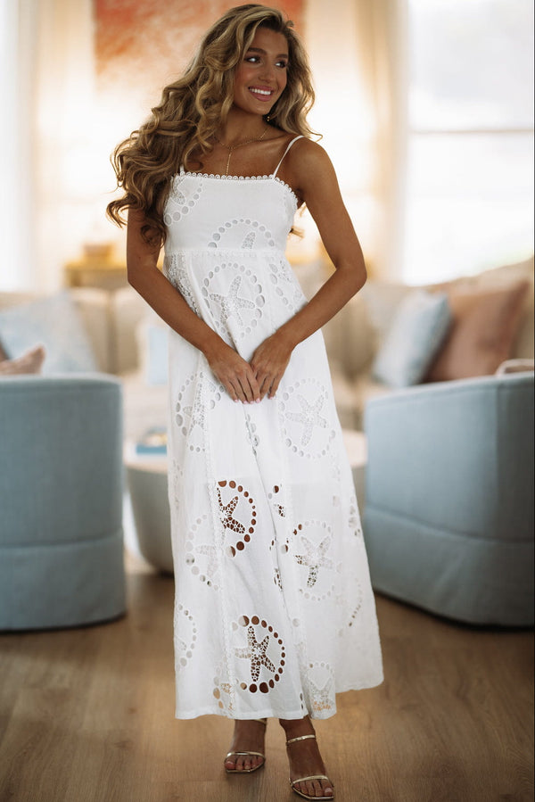 Hazel & Olive BID4136 Happy Days Ahead Maxi Dress - White