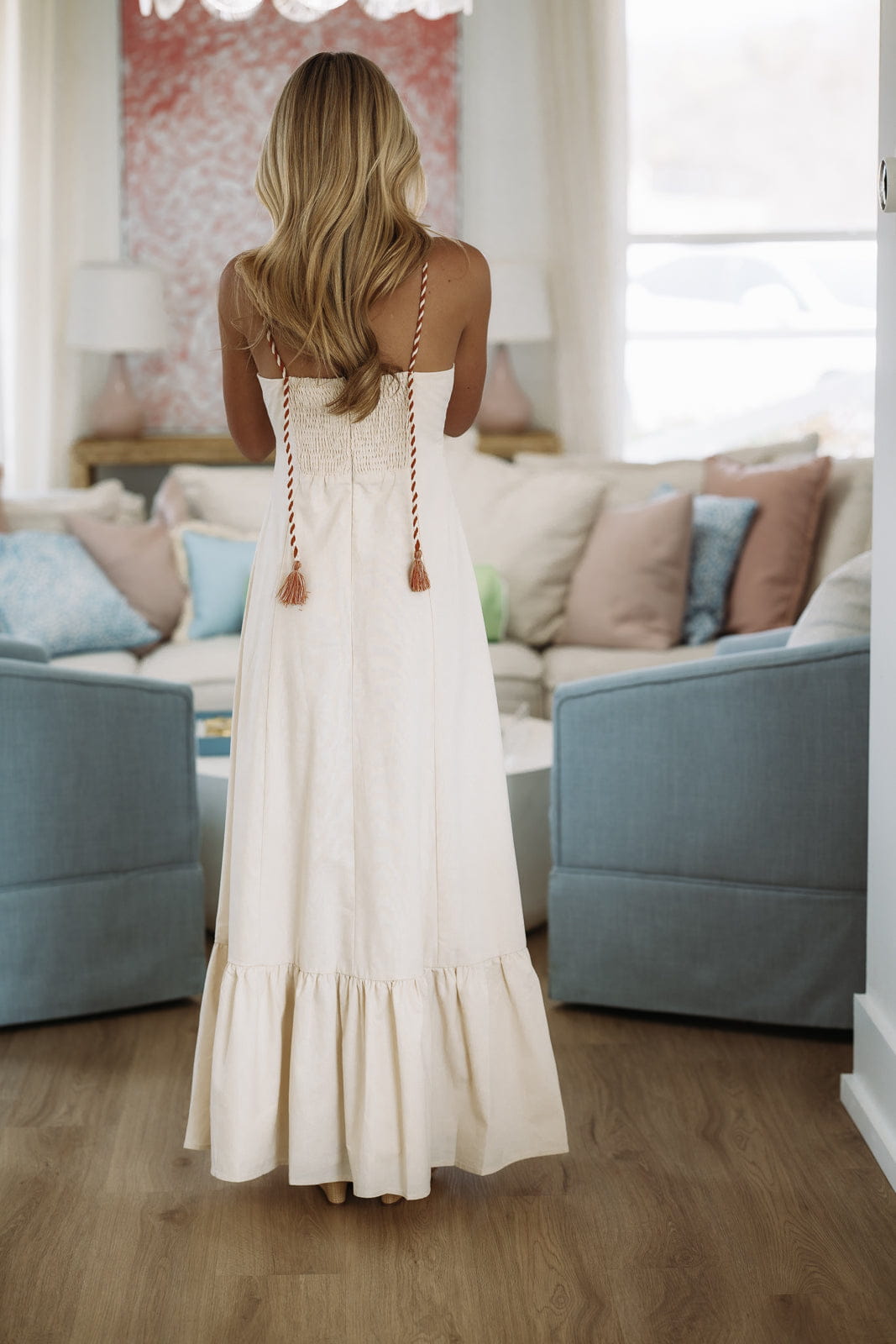 Hazel & Olive BID4522 Soft Glow Maxi Dress - Taupe