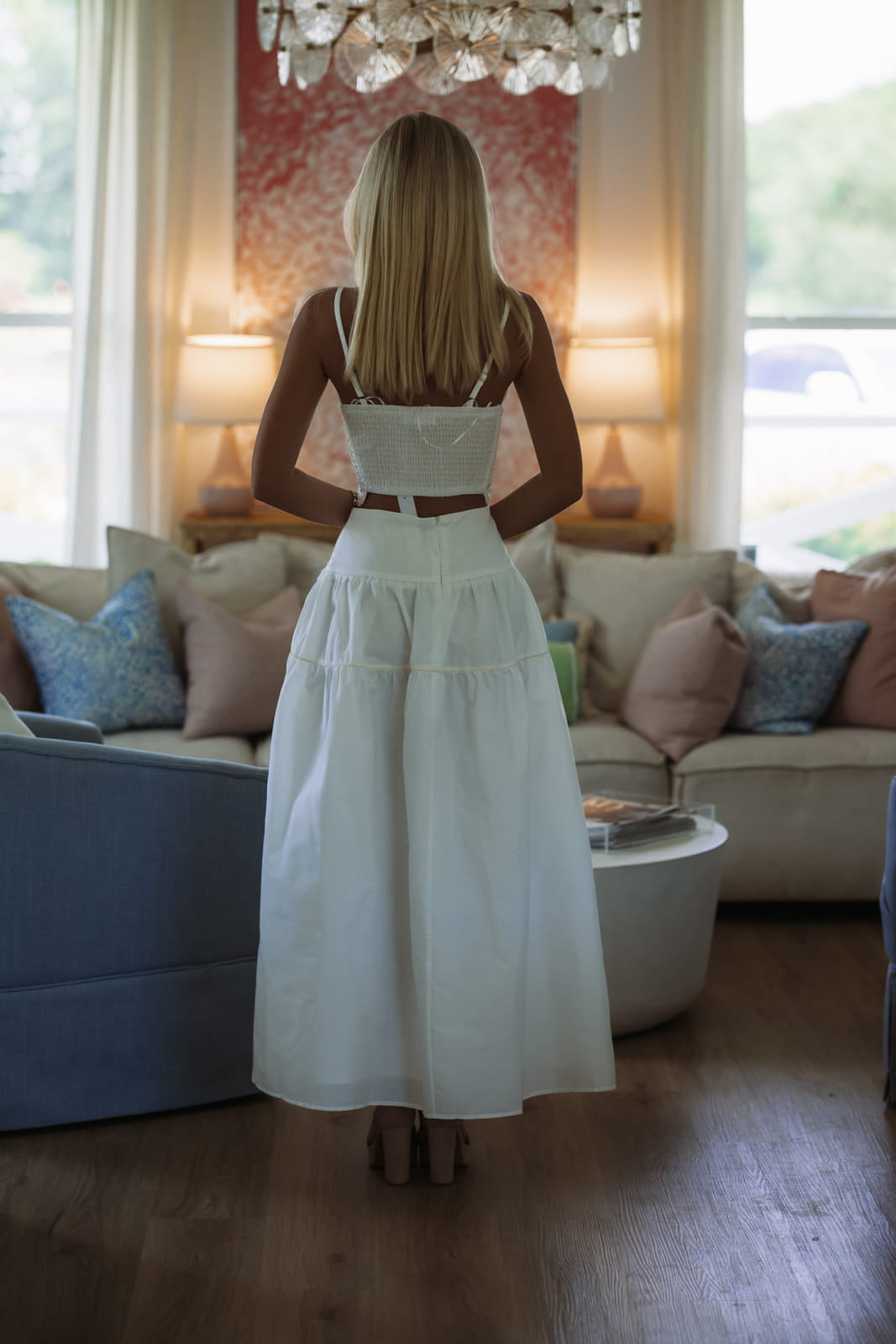 Marina Muse Crop Top and Maxi Skirt Set - White – Hazel & Olive