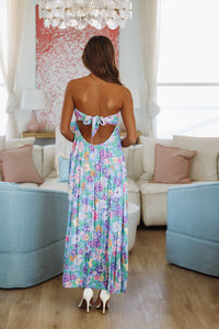 Bloom and Bliss Maxi Dress - Blue, Purple and Green-HAZEL & OLIVE SM/D20609R-Small-