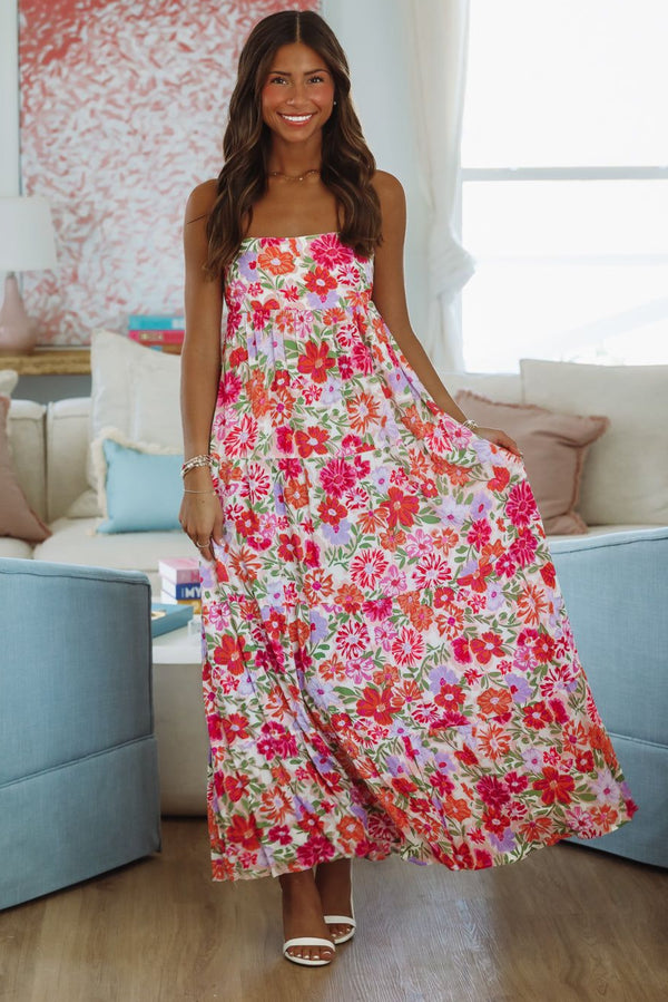 Blooming Belle Maxi Dress - Red