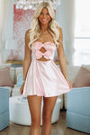 Bows of Pink Mini Dress - Pink-HAZEL & OLIVE-XXSmall-