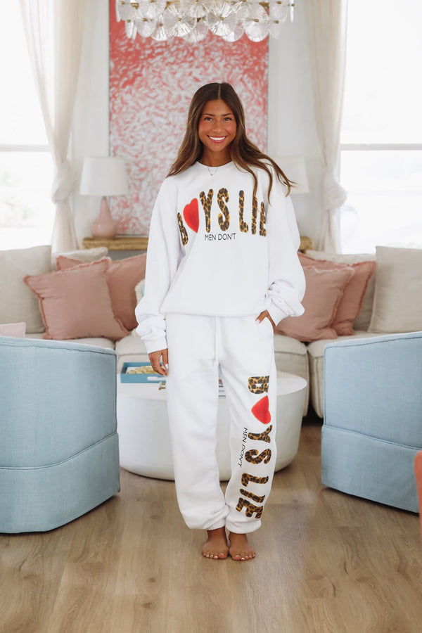 Boys Lie Caitlyn Coded Kara Crewneck - White-HAZEL & OLIVE-XSmall/Small-