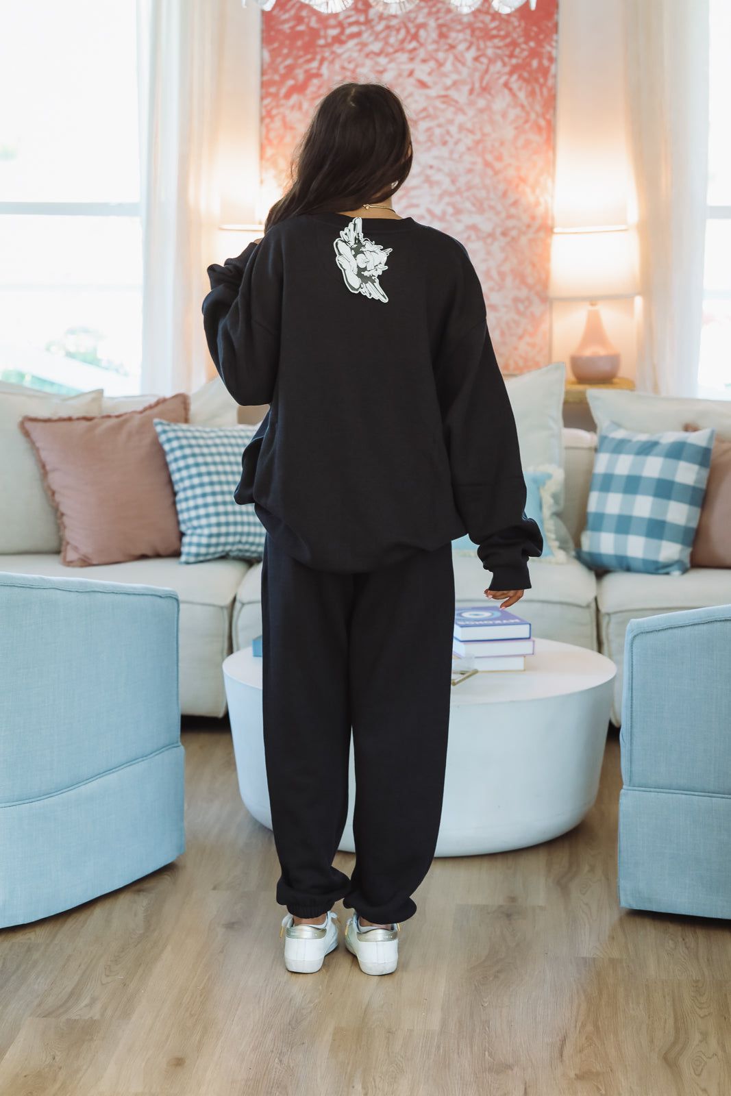 HAZEL & OLIVE Boys Lie Caitlyn Coded V2 Kara Crewneck - Black