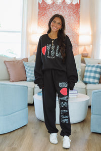 HAZEL & OLIVE Boys Lie Caitlyn Coded V2 Kara Crewneck - Black