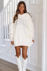 Boys Lie Creamsicle Racer Hoodie - Cream-HAZEL & OLIVE-XS/S-