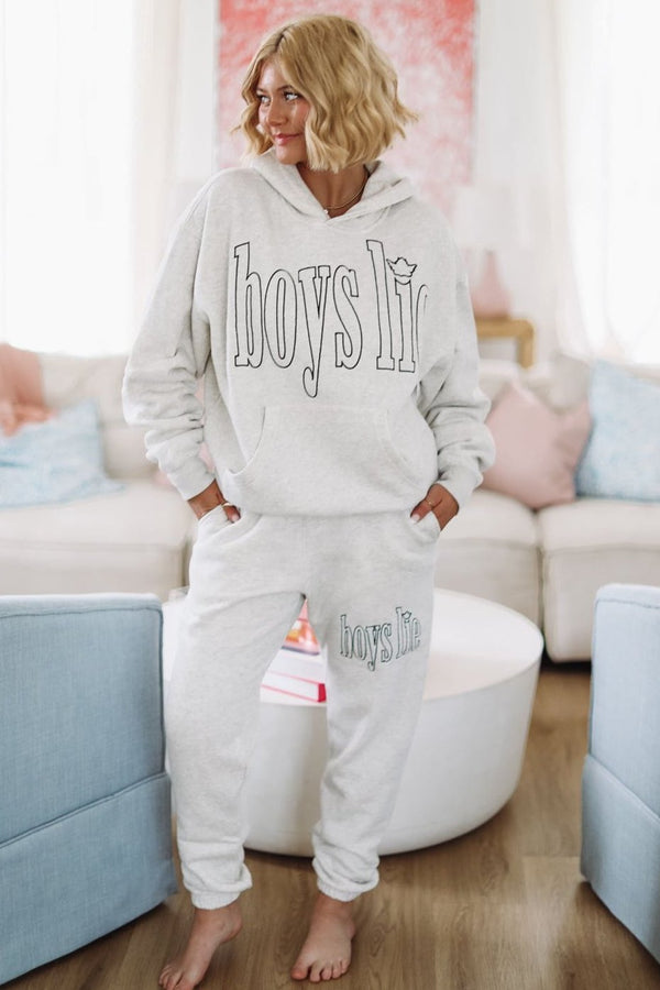 Boys Lie Hold My Phone Mac Slim Pant - Grey-HAZEL & OLIVE-XS-