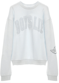 Boys Lie Icy Blue Kara Crewneck - Light Blue-HAZEL & OLIVE-XS/S-