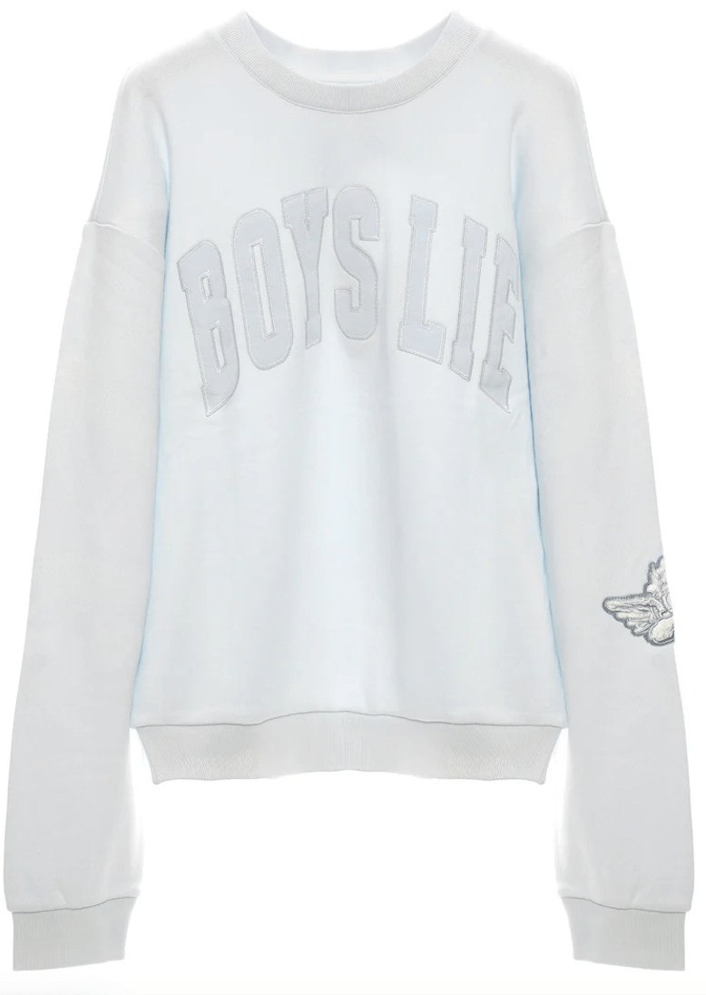 Boys Lie Icy Blue Kara Crewneck - Light Blue-HAZEL & OLIVE-XS/S-