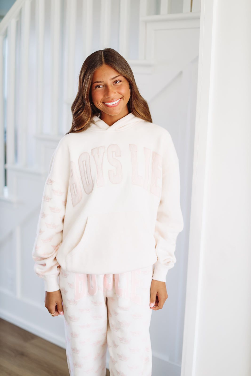 Boys Lie Polar Pink Racer Hoodie - Light Pink – Hazel & Olive