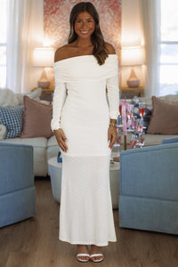 Hazel & Olive BR0186F Testing The Waters Maxi Dress - Ivory