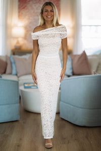 Hazel & Olive BR0209D01 Lovebound Maxi Dress - White