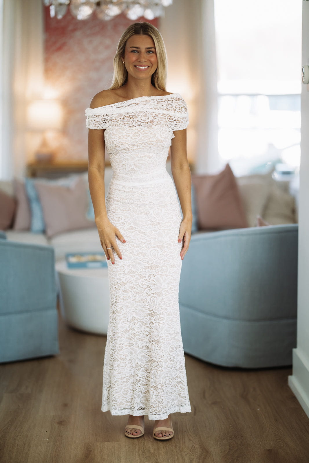 Hazel & Olive BR0209D01 Lovebound Maxi Dress - White