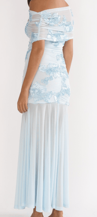 Hazel & Olive BR0229D01 Azalea Whispers Maxi Dress - Blue