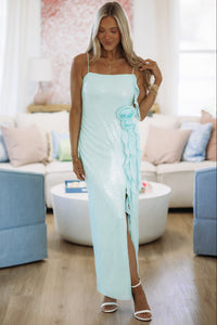 Hazel & Olive BR0487D Green Goddess Maxi Dress - Mint Green