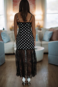 Hazel & Olive BRD4131 Midnight Lace Maxi Dress - Black