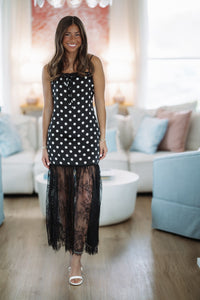 Hazel & Olive BRD4131 Midnight Lace Maxi Dress - Black