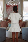 Brixton Mini Skirt - Ivory-HAZEL & OLIVE
