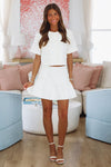 Brixton Mini Skirt - Ivory-HAZEL & OLIVE