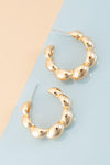 HAZEL & OLIVE Bubble Twist Hoop Earrings - Gold