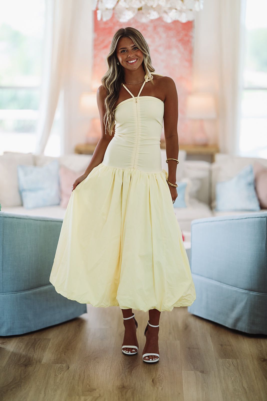 Midi Dress Yellow Dress Near Me Burst Of Yellow Midi Dress Yellow