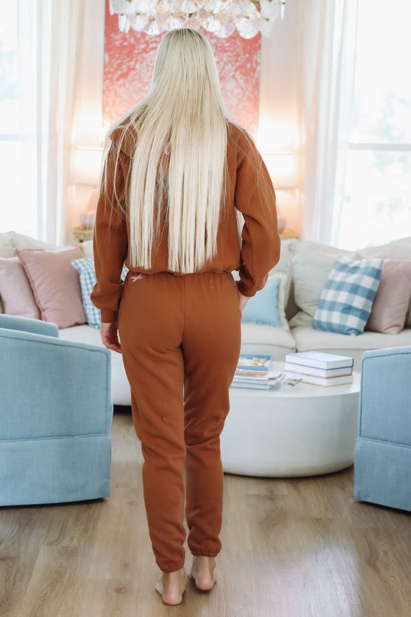 Canceled Plans Sweatpants By Mayfair Group - Cinnamon-HAZEL & OLIVE-XS-