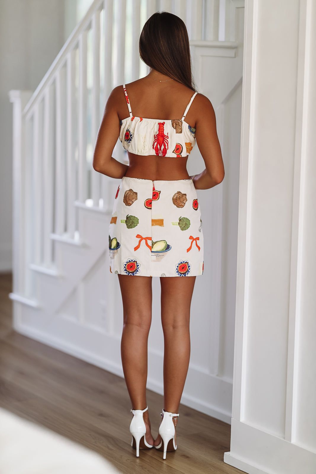 Cape Cod Clam Bake Mini Skirt - Cream-HAZEL & OLIVE-XSmall-