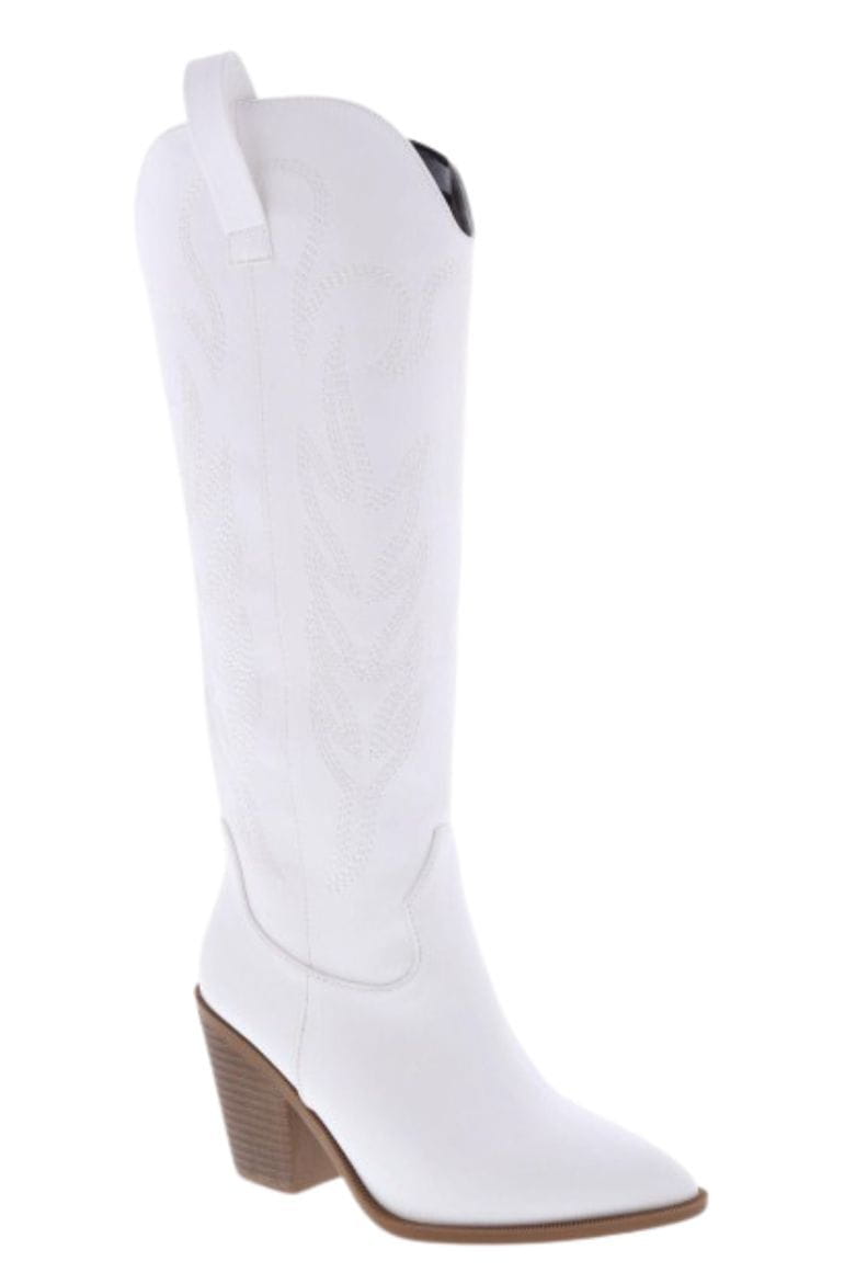 Hazel & Olive Cattle/9 Rodeo Angel Western Cowboy Boots - White