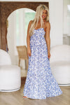 Caviar Dreams Print Maxi Dress - Blue and White-HAZEL & OLIVE-Small-