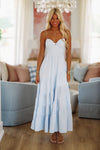 Renedezvous in the Hamptons Maxi Dress - Light Blue-HAZEL & OLIVE CD/12899-XSmall-