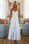 Renedezvous in the Hamptons Maxi Dress - Light Blue-HAZEL & OLIVE CD/12899-XSmall-
